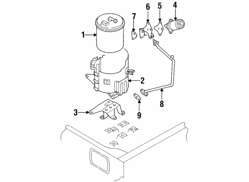 1996 Acura SLX Emission Components Valve Control Evaporator Diagram for 8-97178-373-0