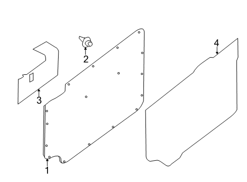 2019 Nissan NV1500 Interior Trim - Side Loading Door Screen-Sealing, Slide Door RH Diagram for 82860-1PA1A