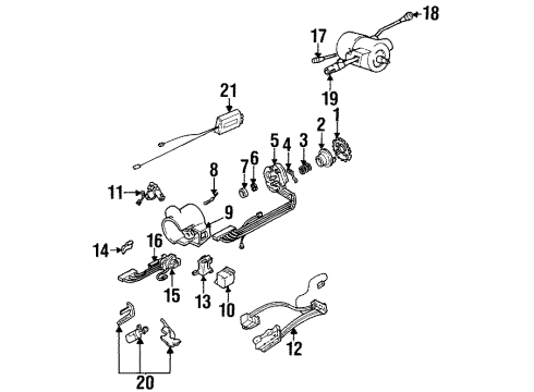 1992 Oldsmobile 88 Ignition System Cable Set Diagram for 19154580