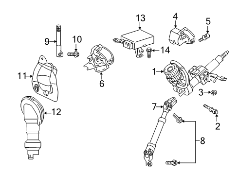 2016 Scion tC Steering Column & Wheel, Steering Gear & Linkage Control Module Diagram for 89650-21031