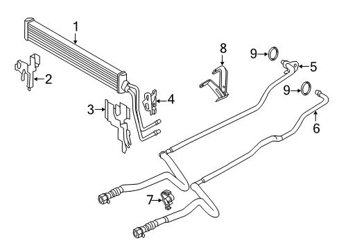 2019 BMW M6 Gran Coupe Trans Oil Cooler Hose Clamp, Double Diagram for 32417849652