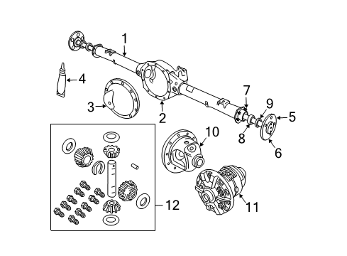 2005 Dodge Durango Axle & Differential - Rear Axle-Service Rear Diagram for 5102029AF