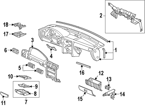 1993 Honda Accord Instrument Panel Hinge, Glove Box Diagram for 77510-SM4-003