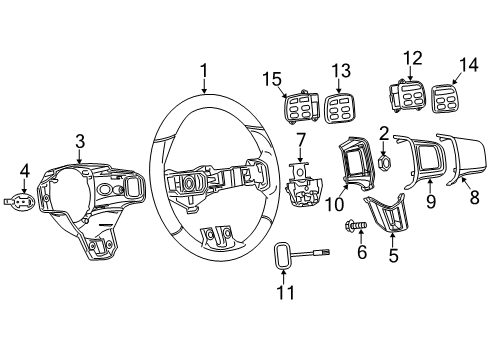 2013 Dodge Dart Steering Column & Wheel, Steering Gear & Linkage Switch-EVIC Diagram for 68140293AB