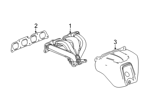 2017 Chevrolet Impala Exhaust Manifold Heat Shield Diagram for 12627203