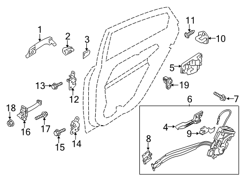 2014 Kia Optima Switches Door Outside Handle Assembly Diagram for 826514C010
