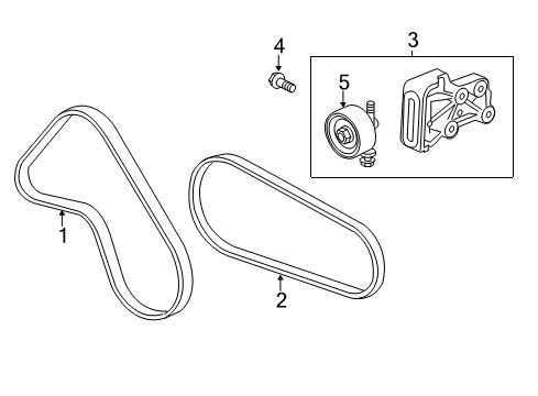 2015 Chevrolet Spark Belts & Pulleys Serpentine Belt Diagram for 25191144