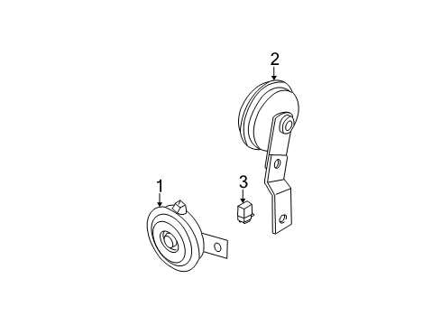 2003 Nissan Maxima Horn Horn Assy-Electric Low Diagram for 25620-9L00A