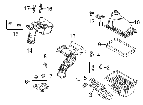 2017 Ford Taurus Powertrain Control Mount Bracket Bolt Diagram for -N808944-S424