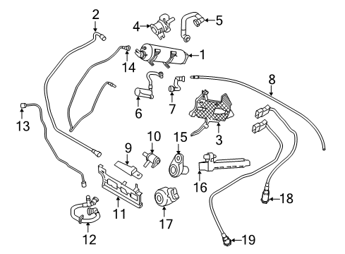 2016 BMW i8 Emission Components Vent Pipe Diagram for 16137381742