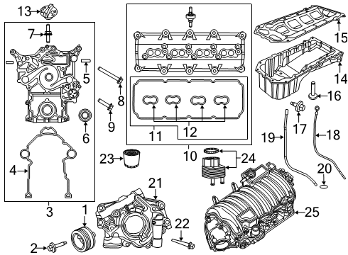 2020 Jeep Grand Cherokee Engine Parts, Mounts, Cylinder Head & Valves, Camshaft & Timing, Oil Pan, Oil Pump, Crankshaft & Bearings, Pistons, Rings & Bearings, Variable Valve Timing Indicator-Engine Oil Level Diagram for 5038472AB