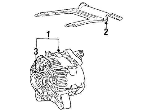 2000 Lincoln Town Car Alternator Alternator Diagram for 4U2Z-10V346-CSRM