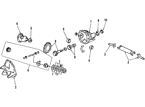 1996 Chevrolet Corvette Rear Axle, Differential, Propeller Shaft Ring & Pinion Diagram for 14085885