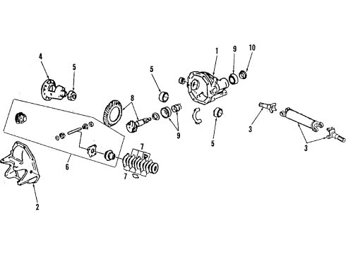 1996 Chevrolet Corvette Rear Axle, Differential, Propeller Shaft Joint Kit, Propeller Shaft Front Universal Diagram for 19299817