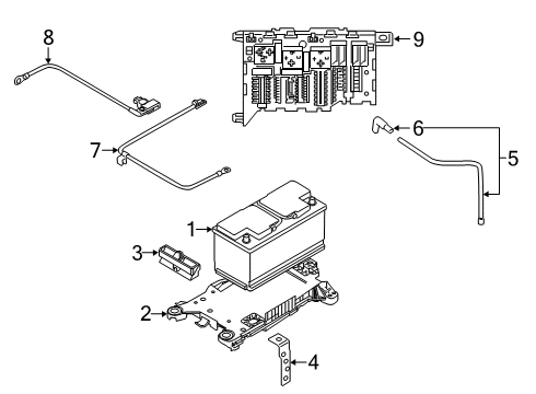 2016 BMW X1 Battery Power Distribution Box Diagram for 61149360501