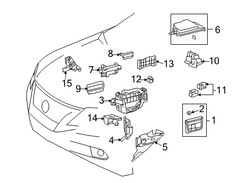 2010 Lexus RX350 Electrical Components Resistor Assembly, Fuel Diagram for 23080-31131