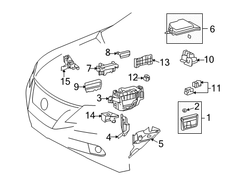 2010 Lexus RX350 Electrical Components Block Assy, Fusible Link Diagram for 82620-48140