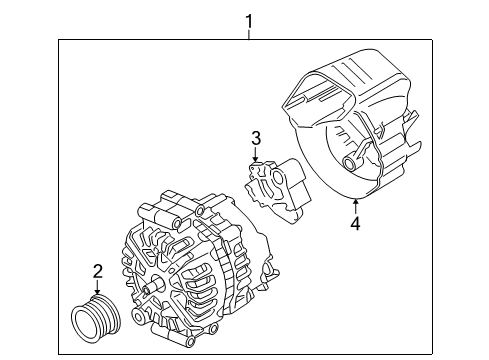 2015 BMW 760Li Alternator Pulley Alternator Diagram for 12317575346