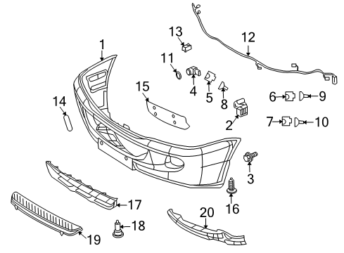 2009 Dodge Sprinter 3500 Parking Aid Sensor-Park Assist Diagram for 68010557AC