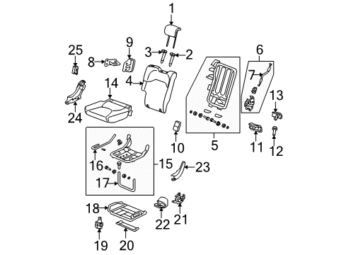 2010 Honda Fit Rear Seat Components Cover, R. RR. Seat Lock *NH167L* (GRAPHITE BLACK) Diagram for 82221-TF0-J01ZA