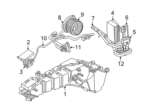 2002 Dodge Durango A/C Evaporator & Heater Components Seal-Heater Core Tubes Diagram for 4885637AA