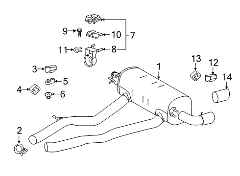 2020 Toyota GR Supra Exhaust Components Catalytic Converter Diagram for 25051-WAA02