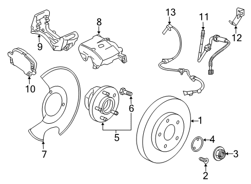 2017 Buick Cascada Front Brakes Splash Shield Diagram for 13394837