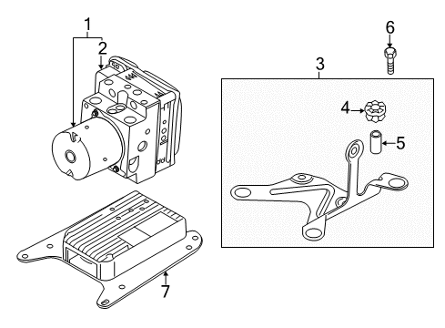 2010 BMW 750i Anti-Lock Brakes Icm Control Unit Diagram for 34526797439