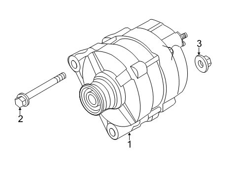 2016 Nissan NV200 Alternator Alternator Assembly Diagram for 23100-3LN0ARE