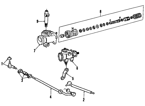 1996 Ford F-150 P/S Pump & Hoses, Steering Gear & Linkage Pressure Hose Diagram for F4TZ-3A719-E