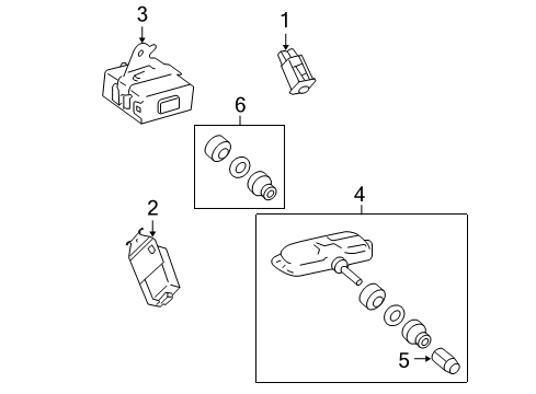 2011 Toyota Corolla Tire Pressure Monitoring Receiver Diagram for 89760-02011