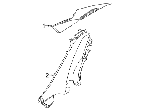 2022 Hyundai Elantra Interior Trim - Quarter Panels Trim Assembly-RR Wheel House LH Diagram for 85890-AB000-YFR