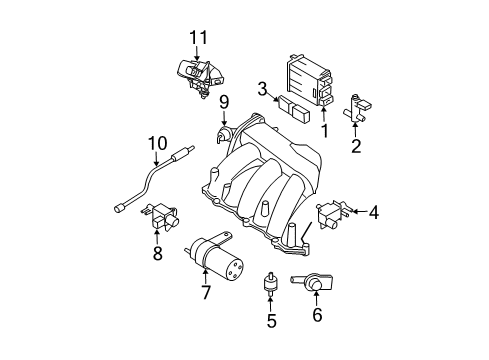 2007 Nissan Murano Emission Components Valve Assembly - Power Diagram for 14510-8J19E