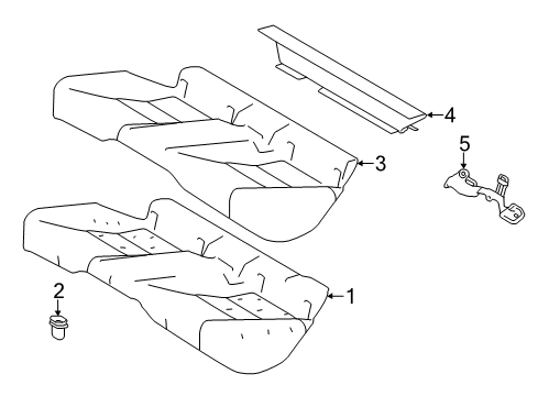 2016 Lexus IS350 Rear Seat Components Pad Sub-Assembly, Rear Seat Diagram for 71503-53060