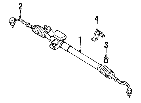 1995 Dodge Stratus P/S Pump & Hoses, Steering Gear & Linkage Power Steering Gear Assembly Diagram for 4883864AA