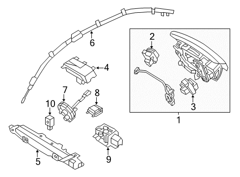 2011 Hyundai Equus Air Bag Components Sensor Assembly-Side Impact Diagram for 95920-2B000