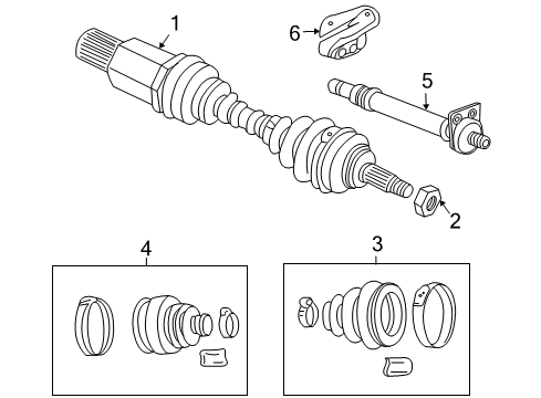 2008 Chrysler PT Cruiser Drive Axles - Front Axle Half Shaft Diagram for 5085060AE