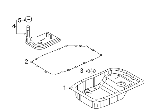 2010 Cadillac CTS Transmission Pan Asm-Automatic Transmission Fluid Diagram for 24242410