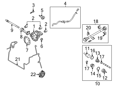 2011 Ford F-150 Carrier & Front Axles Vacuum Tube Diagram for BL3Z-7A785-B