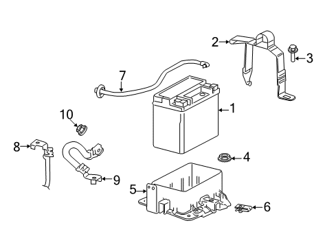 2015 Chevrolet Malibu Battery Positive Cable Diagram for 23183687