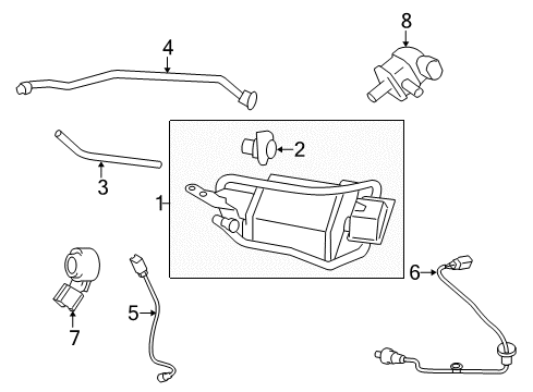 2017 Toyota Corolla Emission Components Vent Hose Diagram for 77404-02081