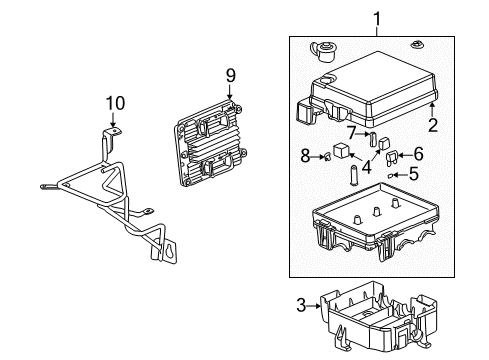 2005 Saturn Ion Chassis Electrical - Fog Lamps Block Asm, Engine Wiring Harness Junction Diagram for 15819060