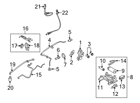 2008 Mercury Mariner Powertrain Control ECM Diagram for 8U7Z-12A650-XA