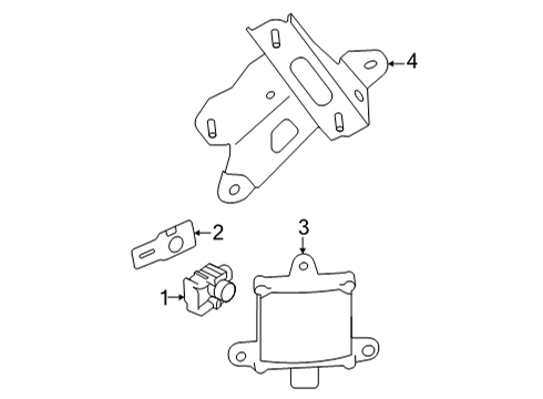 2022 Toyota GR86 Electrical Components - Rear Bumper Park Sensor Diagram for SU003-08522