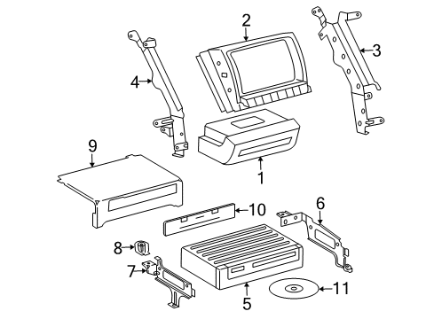 2004 Lexus GX470 Navigation System Disc, Disc Player Diagram for 86271-33032