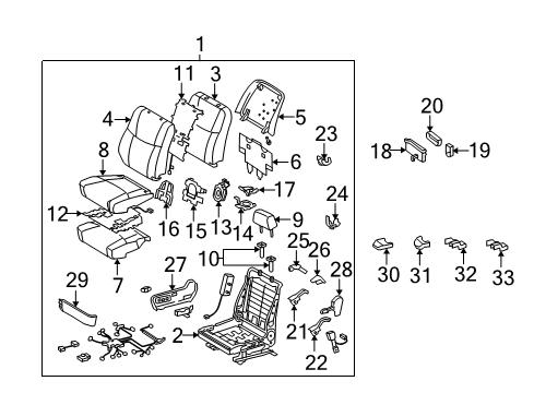 2005 Toyota Avalon Power Seats Memory Switch Diagram for 84927-AC010-B1