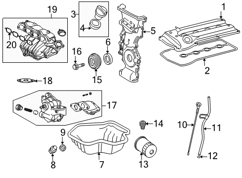 2006 Toyota RAV4 Filters Fuel Filter Diagram for 23300-21030