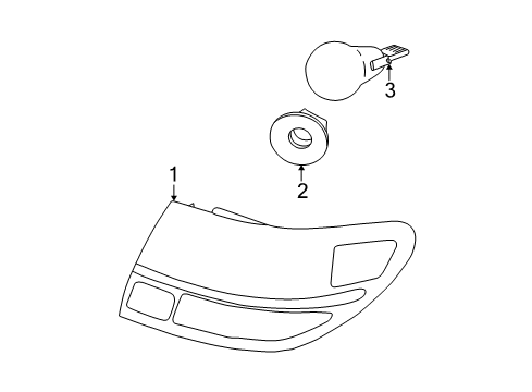 2002 Saturn L300 Tail Lamps Lamp Asm, Tail Diagram for 19210448