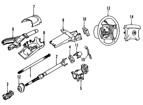 1991 BMW 318i Steering Column & Wheel, Steering Gear & Linkage Steering Shaft Diagram for 32311154415