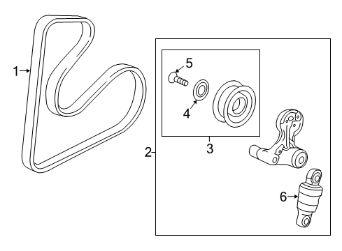 2016 Acura ILX Belts & Pulleys Tensioner Assembly, Au Diagram for 31170-R4H-A02